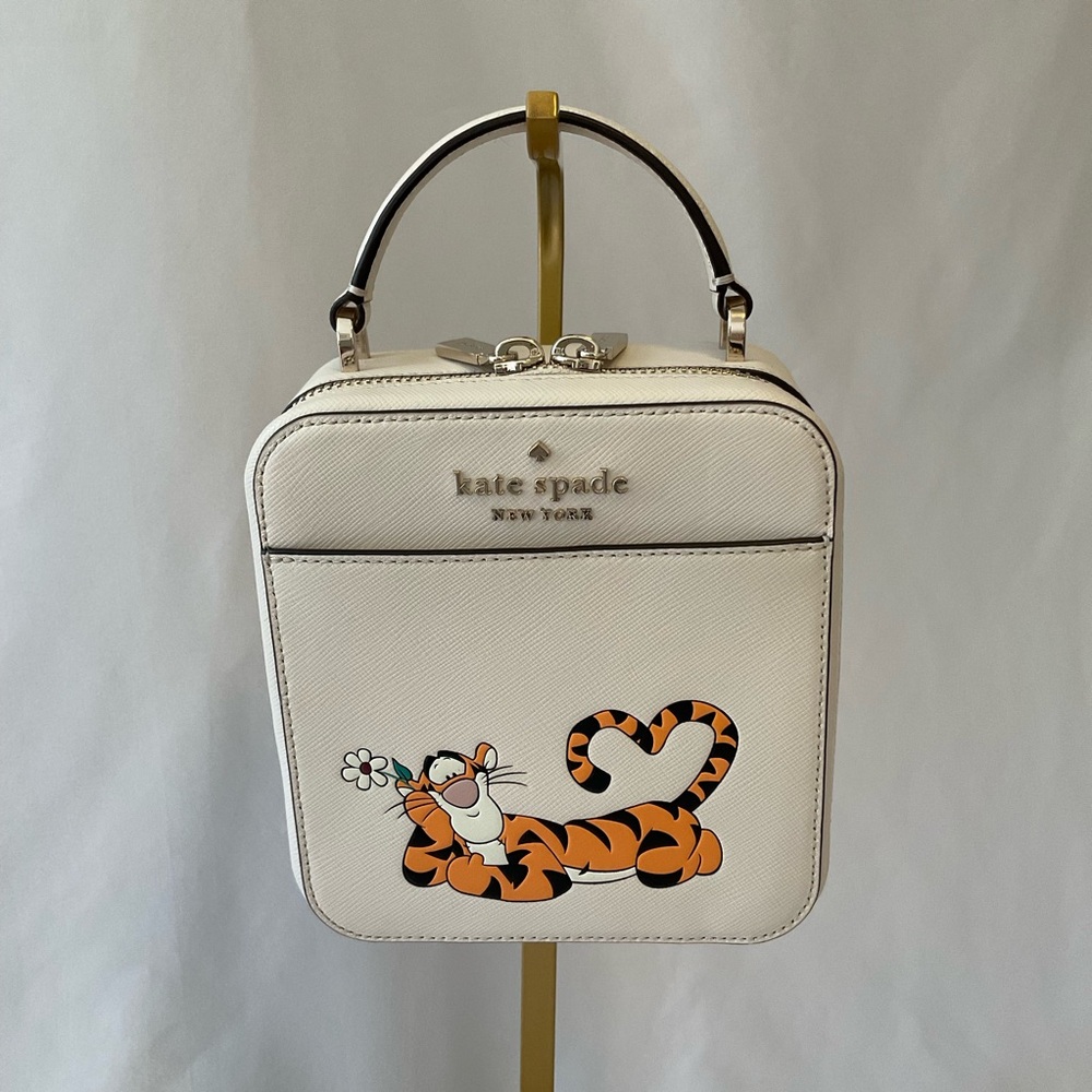 Kate Spade White Crossbody Bag with Tigger Design